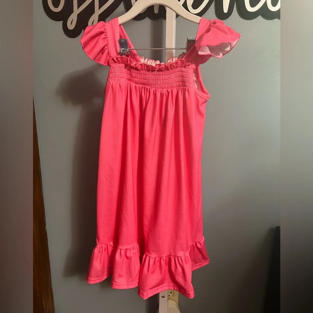 Girls' Pink Ruffle Tank Shoulder Smocked Dress NWOT Boutique
